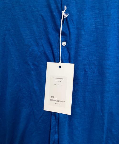 KANEMASA PHIL.（カネマサフィル）KANEMASA PHIL. (カネマサフィル) 28G Atmosphere Ramie S/S Shirt ブルー サイズ:Lの古着・服飾アイテム