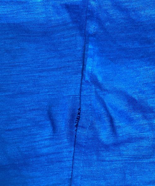 KANEMASA PHIL.（カネマサフィル）KANEMASA PHIL. (カネマサフィル) 28G Atmosphere Ramie S/S Shirt ブルー サイズ:Lの古着・服飾アイテム