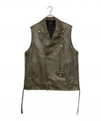 MAISON SPECIALメゾンスペシャル）の古着「Vegan Leather Riders Gilet」｜グレー