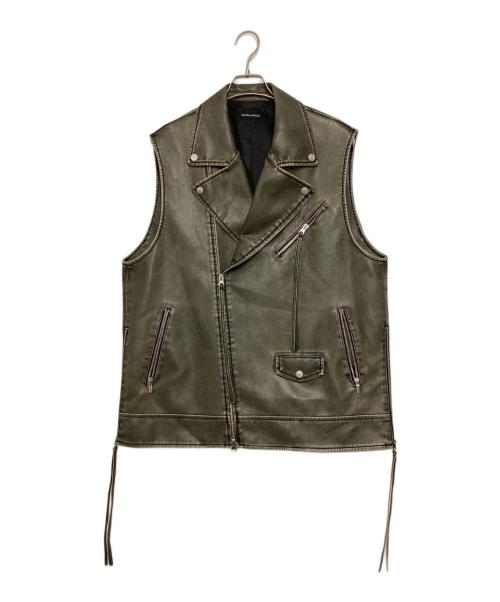 MAISON SPECIAL（メゾンスペシャル）MAISON SPECIAL (メゾンスペシャル) Vegan Leather Riders Gilet グレー サイズ:Freeの古着・服飾アイテム