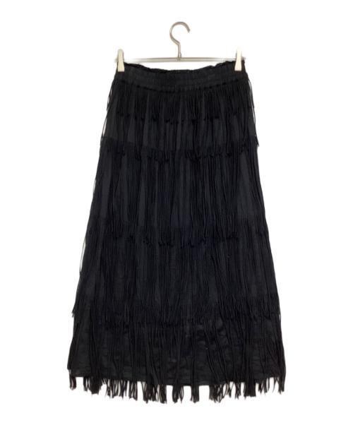 URBAN RESEARCH（アーバンリサーチ）URBAN RESEARCH (アーバンリサーチ) crinkle crinkle crinkle (クリンクル クリンクル クリンクル) 別注cottonvoilfringe sk ブラック サイズ:Fの古着・服飾アイテム