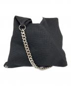 MM6 Maison Margielaエムエムシックスメゾンマルジェラ）の古着「メッシュトライアングルチェーンショルダーバッグ」｜ブラック
