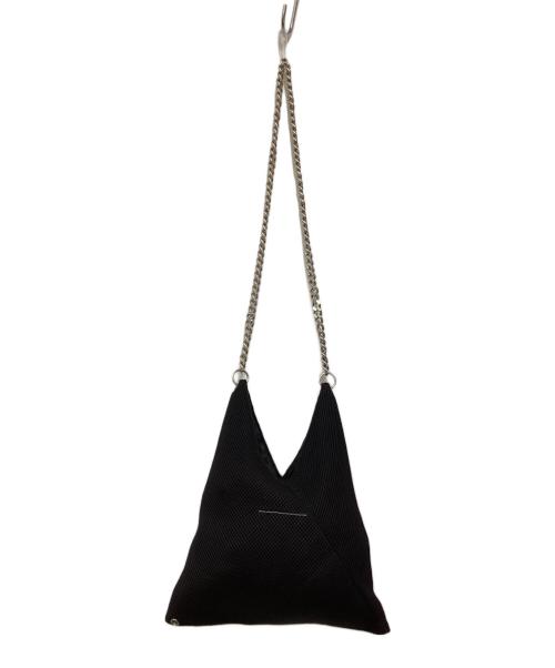 MM6 Maison Margiela（エムエムシックスメゾンマルジェラ）MM6 Maison Margiela (エムエムシックスメゾンマルジェラ) メッシュトライアングルチェーンショルダーバッグ ブラックの古着・服飾アイテム