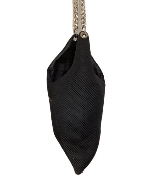 MM6 Maison Margiela（エムエムシックスメゾンマルジェラ）MM6 Maison Margiela (エムエムシックスメゾンマルジェラ) メッシュトライアングルチェーンショルダーバッグ ブラックの古着・服飾アイテム