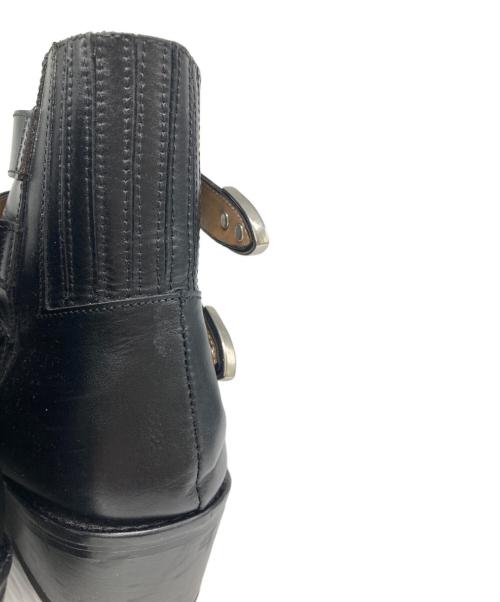 TOGA PULLA（トーガ プルラ）TOGA PULLA (トーガ プルラ) メタルカウボーイブーツ ブラック サイズ:38の古着・服飾アイテム