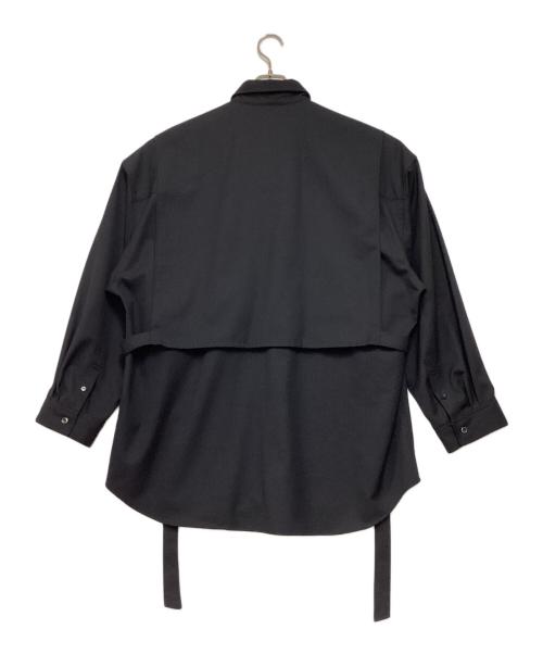 MAISON SPECIAL（メゾンスペシャル）MAISON SPECIAL (メゾンスペシャル) プライムオーバーレイヤリングシャツコート ブラック サイズ:２の古着・服飾アイテム