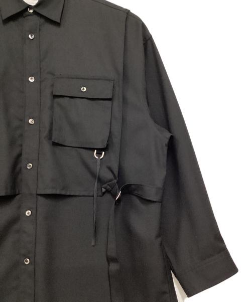 MAISON SPECIAL（メゾンスペシャル）MAISON SPECIAL (メゾンスペシャル) プライムオーバーレイヤリングシャツコート ブラック サイズ:２の古着・服飾アイテム