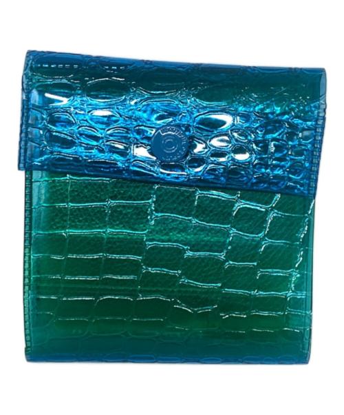 beautiful people（ビューティフルピープル）beautiful people (ビューティフルピープル) nothing to hide vinyl card wallet ブルーの古着・服飾アイテム