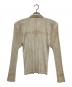 PLEATS PLEASE (プリーツプリーズ) ホワイトデニムジャケット転写プリーツシャツ ベージュ サイズ:3：22000円