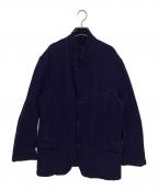 COMME des GARCONS HOMMEコムデギャルソン オム）の古着「ウールニットテーラードジャケット」｜ネイビー