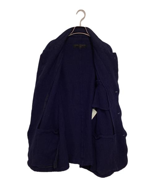 COMME des GARCONS HOMME（コムデギャルソン オム）COMME des GARCONS HOMME (コムデギャルソン オム) ウールニットテーラードジャケット ネイビー サイズ:Lの古着・服飾アイテム