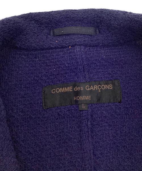 COMME des GARCONS HOMME（コムデギャルソン オム）COMME des GARCONS HOMME (コムデギャルソン オム) ウールニットテーラードジャケット ネイビー サイズ:Lの古着・服飾アイテム