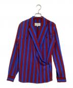 Maison Margiela 4メゾンマルジェラ 4）の古着「羽織ストライプシャツジャケット」｜ブルー×レッド