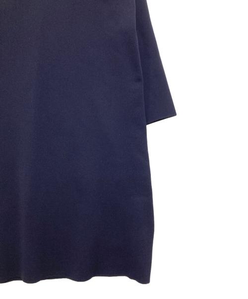 MACKINTOSH PHILOSOPHY（マッキントッシュ フィロソフィー）MACKINTOSH PHILOSOPHY (マッキントッシュ フィロソフィー) クレリックカラーミラノリブニットワンピース ネイビー×ホワイト サイズ:38の古着・服飾アイテム