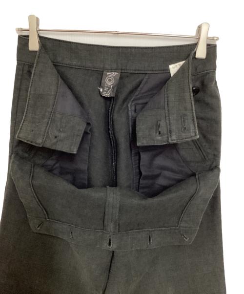 homspun（ホームスパン）homspun (ホームスパン) 高密度ハードリネンパンツ ダークグレー サイズ:Sの古着・服飾アイテム