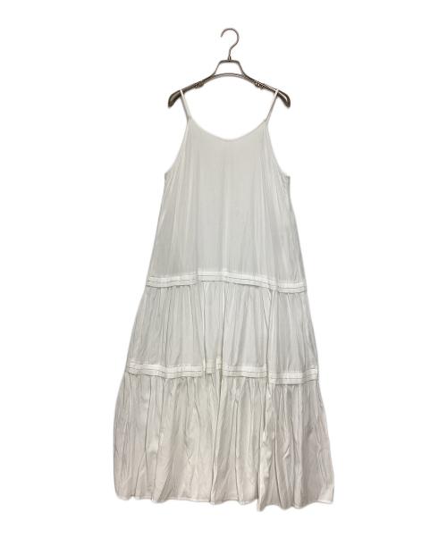 Loungedress（ラウンジドレス）Loungedress (ラウンジドレス) ドレスサテンティアードキャミワンピース ホワイト サイズ:Lの古着・服飾アイテム