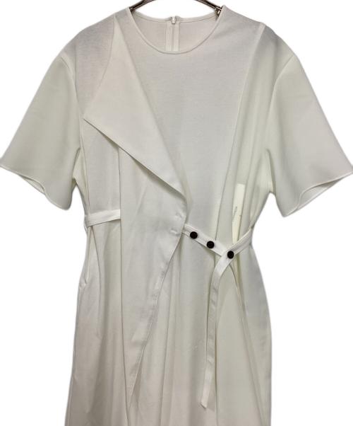AKIRA NAKA（アキラナカ）AKIRA NAKA (アキラナカ) Heike combi tex jersey dress ホワイト サイズ:2の古着・服飾アイテム