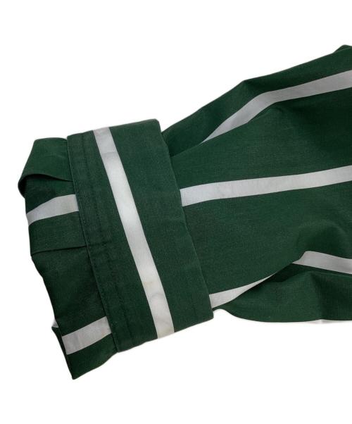 TOMORROWLAND .B（トゥモローランド ビー）TOMORROWLAND .B (トゥモローランド ビー) コットンストライプ ボータイブラウス グリーン×ホワイト×ブラウン サイズ:36の古着・服飾アイテム