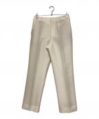 TOMORROWLAND .Bトゥモローランド ビー）の古着「ウォッシャブルウール タックパンツ」｜アイボリー