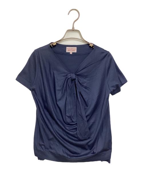 Vivienne Westwood RED LABEL（ヴィヴィアンウエストウッドレッドレーベル）Vivienne Westwood RED LABEL (ヴィヴィアンウエストウッドレッドレーベル) リボンカットソー ネイビー サイズ:2の古着・服飾アイテム
