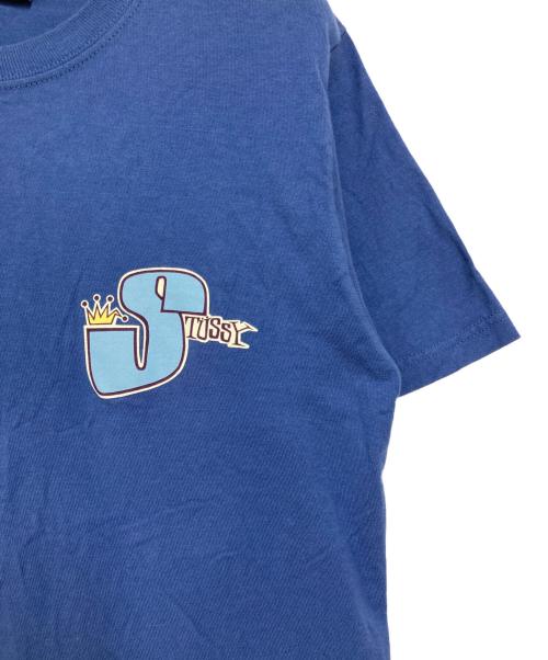 stussy（ステューシー）stussy (ステューシー) プリントTシャツ ブルー サイズ:Sの古着・服飾アイテム