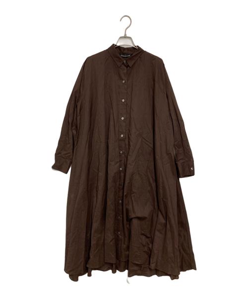 mizuiro-ind（ミズイロインド）mizuiro-ind (ミズイロインド) シャツワンピース ブラウン サイズ:記載無しの古着・服飾アイテム