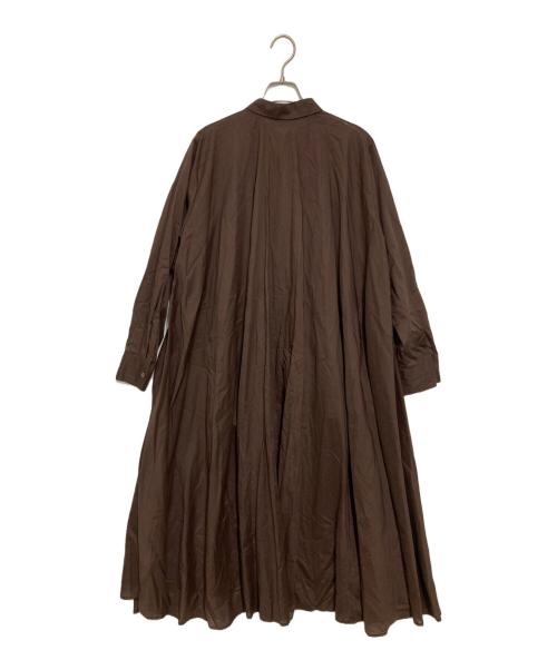 mizuiro-ind（ミズイロインド）mizuiro-ind (ミズイロインド) シャツワンピース ブラウン サイズ:記載無しの古着・服飾アイテム