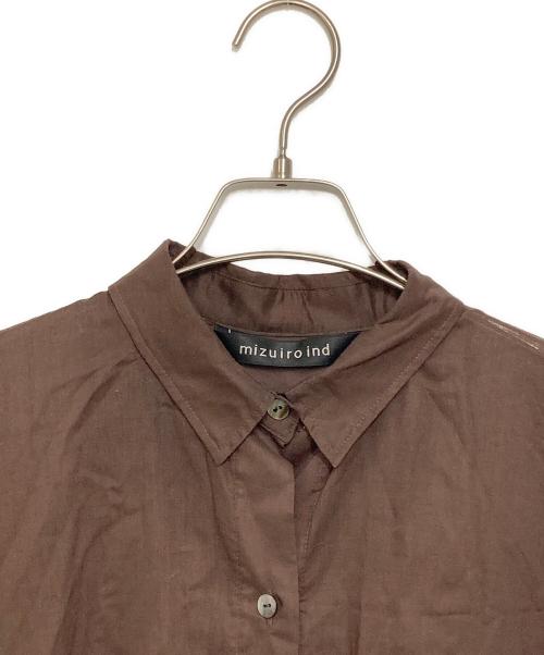 mizuiro-ind（ミズイロインド）mizuiro-ind (ミズイロインド) シャツワンピース ブラウン サイズ:記載無しの古着・服飾アイテム