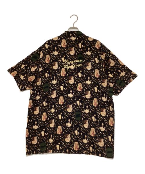 SUPREME（シュプリーム）SUPREME (シュプリーム) Hysteric Glamour (ヒステリックグラマー) Blurred Girls Rayon Shirt ブラック×ベージュ サイズ:Lの古着・服飾アイテム