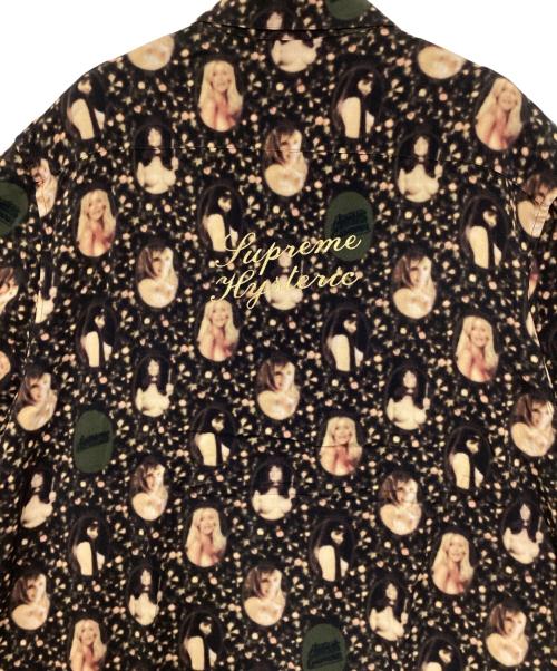 SUPREME（シュプリーム）SUPREME (シュプリーム) Hysteric Glamour (ヒステリックグラマー) Blurred Girls Rayon Shirt ブラック×ベージュ サイズ:Lの古着・服飾アイテム