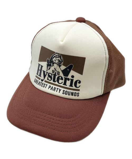 Hysteric Glamour（ヒステリックグラマー）Hysteric Glamour (ヒステリックグラマー) GUITAR GIRL メッシュキャップ ブラウンの古着・服飾アイテム