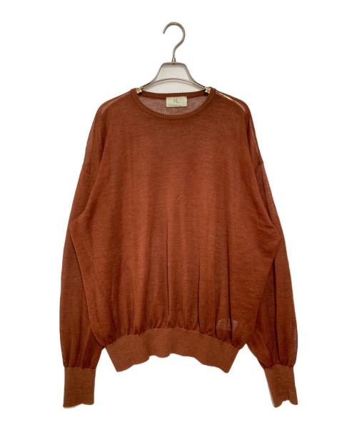 HERILL（ヘリル）HERILL (ヘリル) Rummy High gauge crewneck ブラウン サイズ:3の古着・服飾アイテム