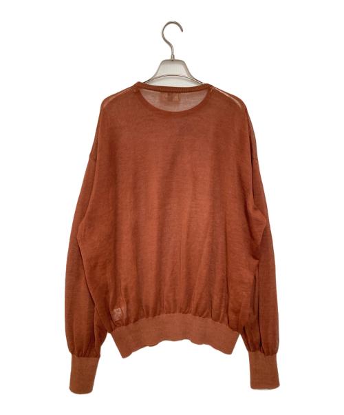 HERILL（ヘリル）HERILL (ヘリル) Rummy High gauge crewneck ブラウン サイズ:3の古着・服飾アイテム