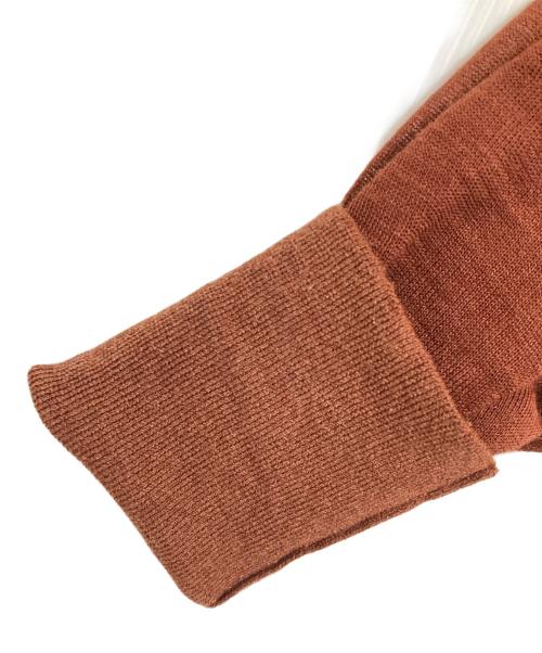 HERILL（ヘリル）HERILL (ヘリル) Rummy High gauge crewneck ブラウン サイズ:3の古着・服飾アイテム