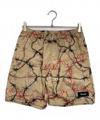 MASSESマシス）の古着「鉄線柄ショートパンツ」｜ベージュ