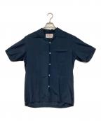 Aloha Blossomアロハブロッサム）の古着「レーヨンオープンカラーシャツ」｜ネイビー