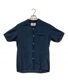 Aloha Blossom（アロハブロッサム）の古着「レーヨンオープンカラーシャツ」｜ネイビー