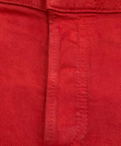 BALMAIN（バルマン）BALMAIN (バルマン) Red Destroyed Biker Jeans（レッドデストロイバイカージーンズ） レッド サイズ:29の古着・服飾アイテム