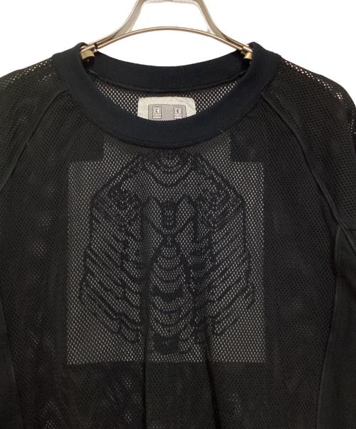 C.E（シーイー）C.E (シーイー キャブエンプト) MESH RAGLAN LONG SLEEVE T ブラック サイズ:Mの古着・服飾アイテム