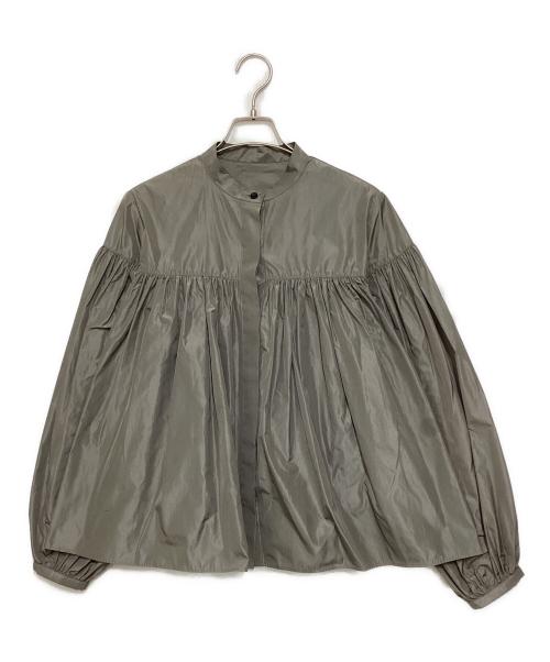 Whim Gazette（ウィムガゼット）Whim Gazette (ウィムガゼット) タフタボリュームブラウス グレー サイズ:FREEの古着・服飾アイテム