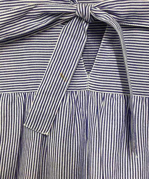 ne quittez pas（ヌキテパ）ne quittez pas (ヌキテパ) ストライプワンピース ネイビー サイズ:表記無の古着・服飾アイテム