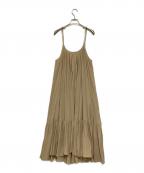 Spick and Spanスピック＆スパン）の古着「HYU 楊柳キャミワンピース」｜ベージュ