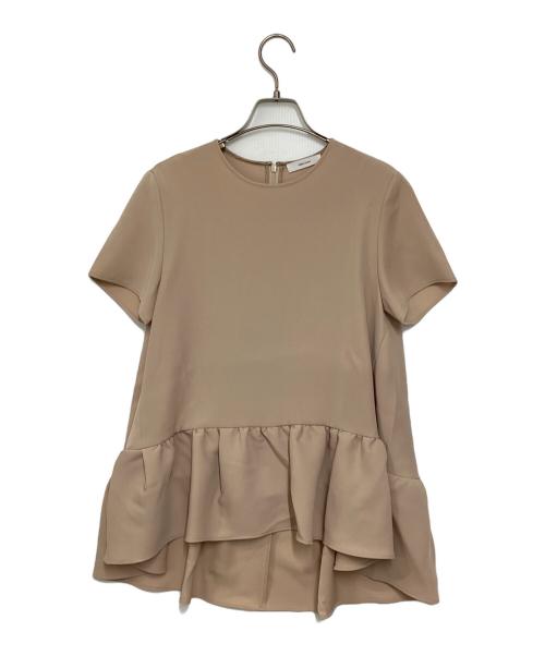 YOKO CHAN（ヨーコチャン）YOKO CHAN (ヨーコチャン) ハーフスリーブ ヘムギャザーブラウス ピンク サイズ:40の古着・服飾アイテム