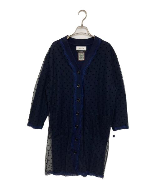 MUVEIL（ミュベール）MUVEIL (ミュベール) チュールニットガウン ネイビー サイズ:36の古着・服飾アイテム