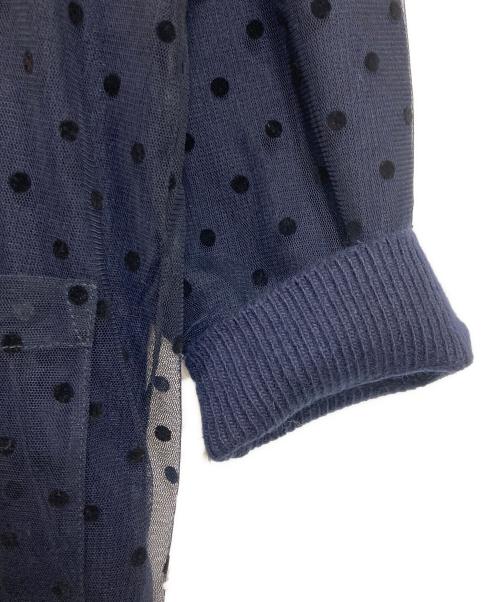 MUVEIL（ミュベール）MUVEIL (ミュベール) チュールニットガウン ネイビー サイズ:36の古着・服飾アイテム