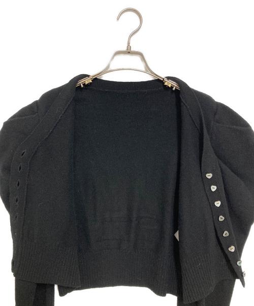 cygne（シーニュ）cygne (シーニュ) ハートカーディガン ブラック サイズ:Freeの古着・服飾アイテム