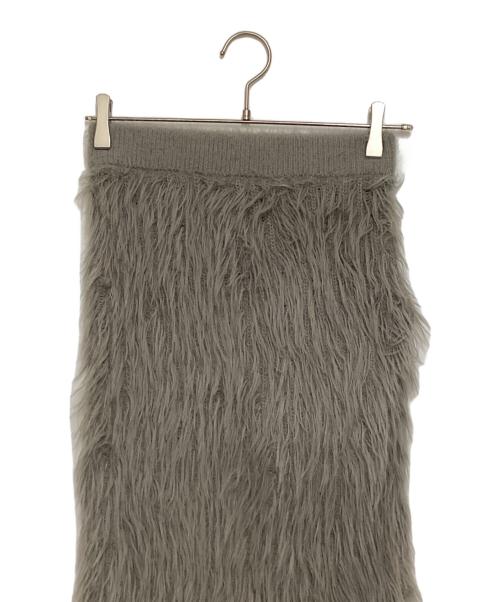NAVE（ネイブ）NAVE (ネイブ) メルティーシャギーニット スカート グレー サイズ:1 未使用品の古着・服飾アイテム