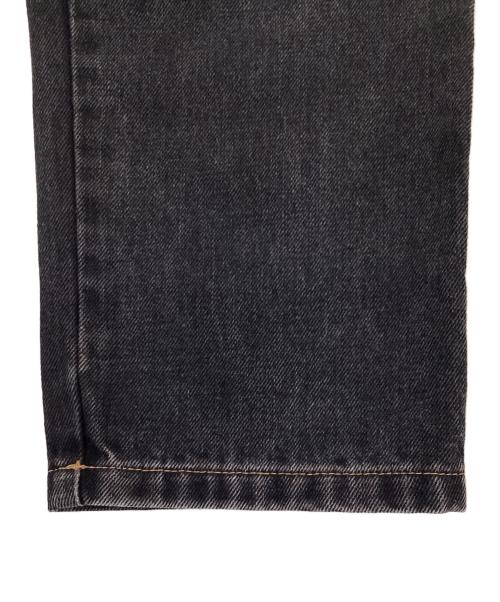 MIU MIU（ミュウミュウ）MIU MIU (ミュウミュウ) ウエストギャザーテーパードデニム ブラック サイズ:25の古着・服飾アイテム