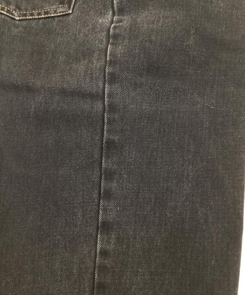 MIU MIU（ミュウミュウ）MIU MIU (ミュウミュウ) ウエストギャザーテーパードデニム ブラック サイズ:25の古着・服飾アイテム