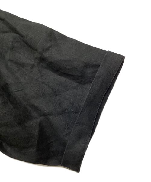 KAGURE（カグレ）kagure (カグレ) リネンハーフスリーブオールインワン ブラック サイズ:FREEの古着・服飾アイテム